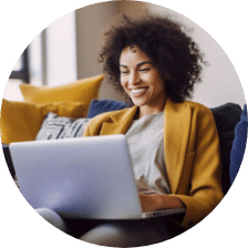 Happy Woman with Laptop
